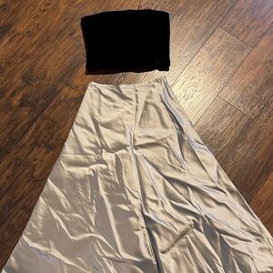 Elegant Black and Cream Women's Skirt